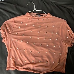 Coral Mesh Top